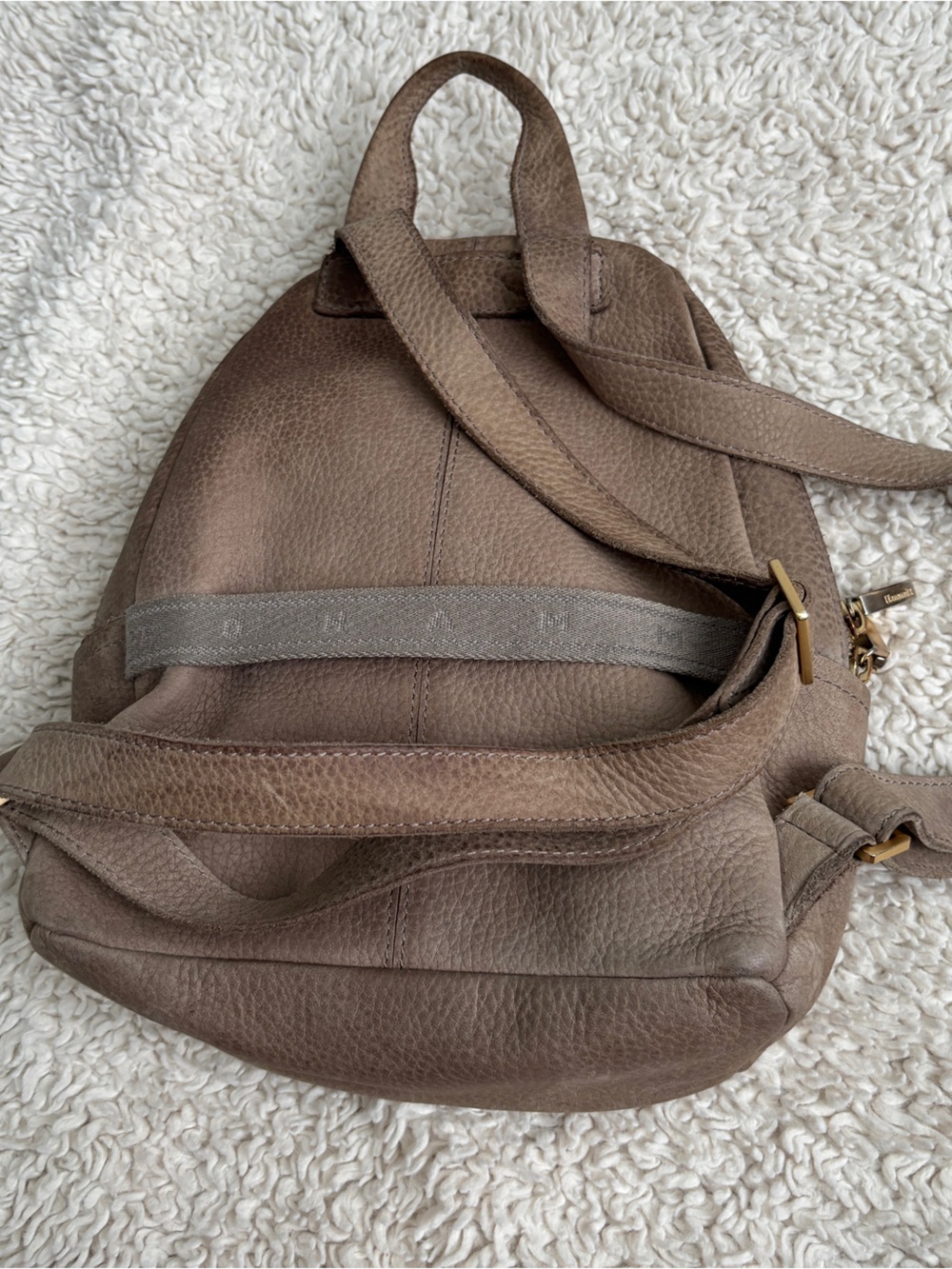 Hammitt Hunter Pebbled Leather Backpack with Gold Hardware - Picture 6 of 16